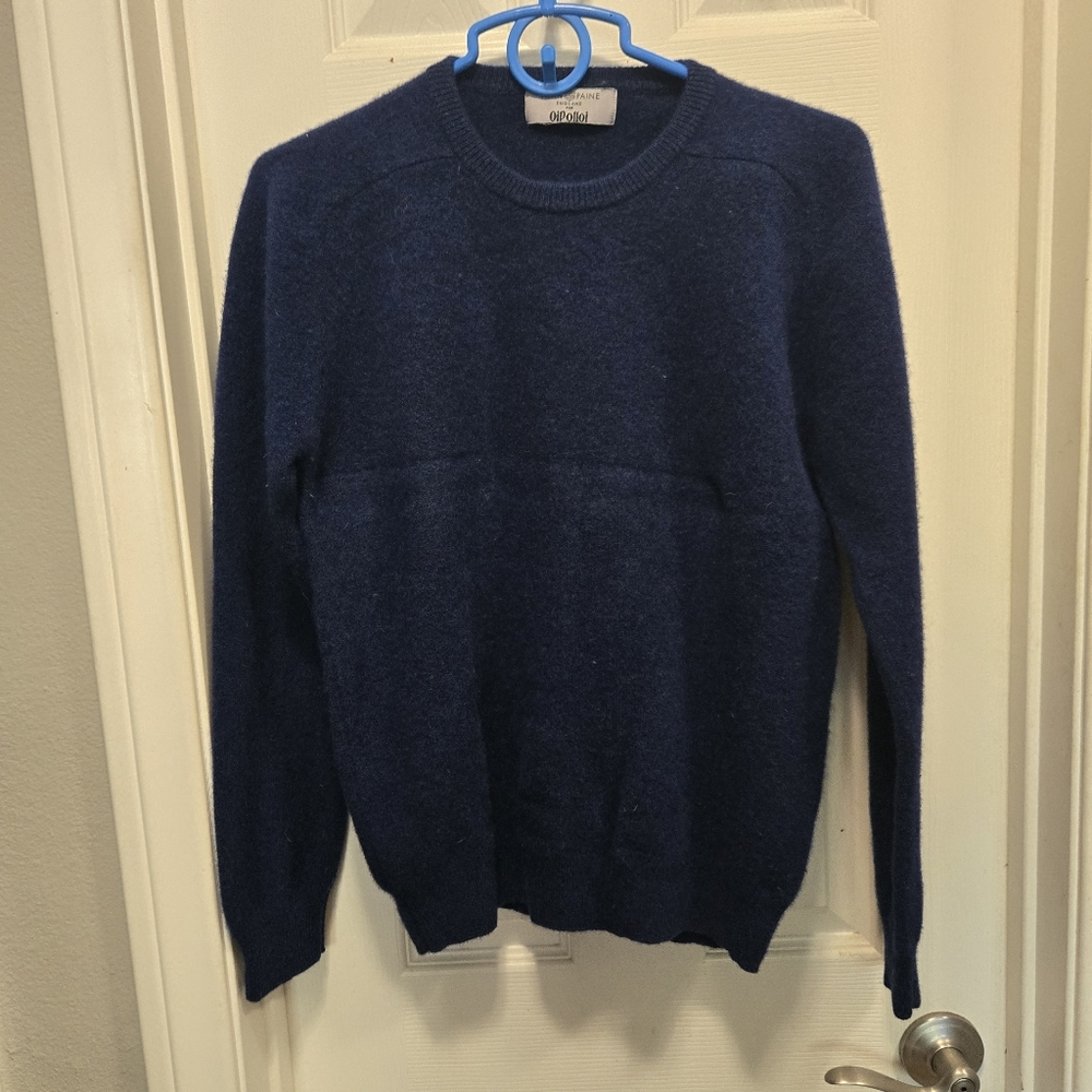 Alan Paine Wool Men's Vintage  Blue Sweater Size S?